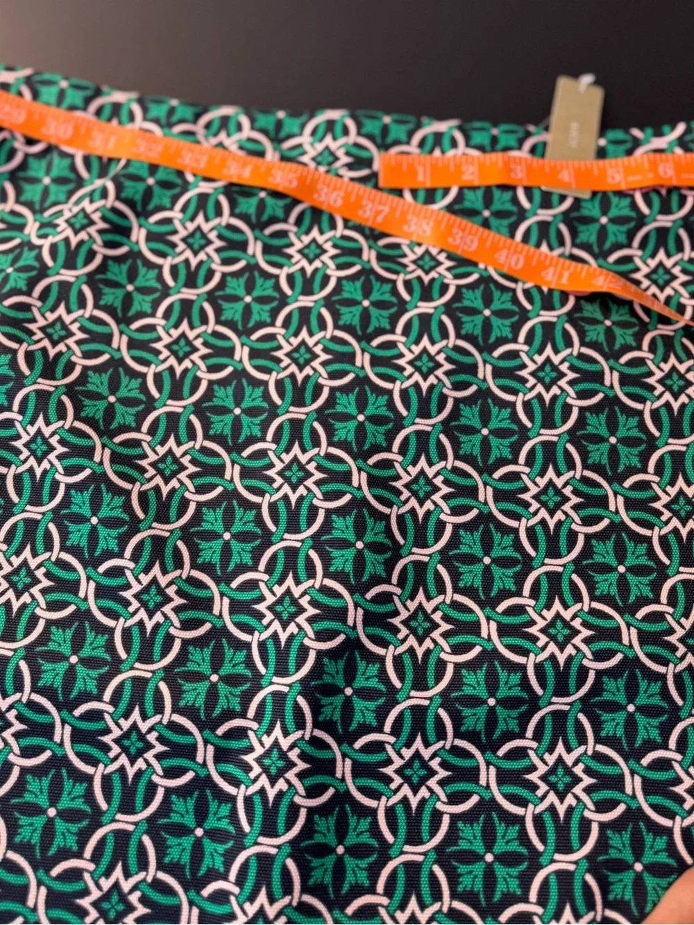 J. Crew Women’s Black and Teal Geometric Pencil Skirt Size 12